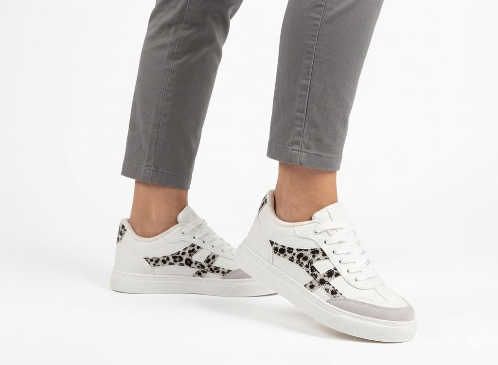 Tenis Casual Print Gris