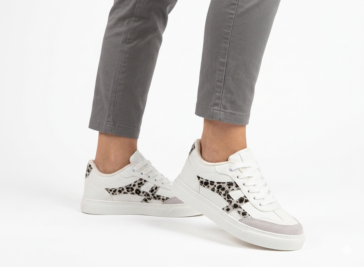 Tenis Casual Print Gris